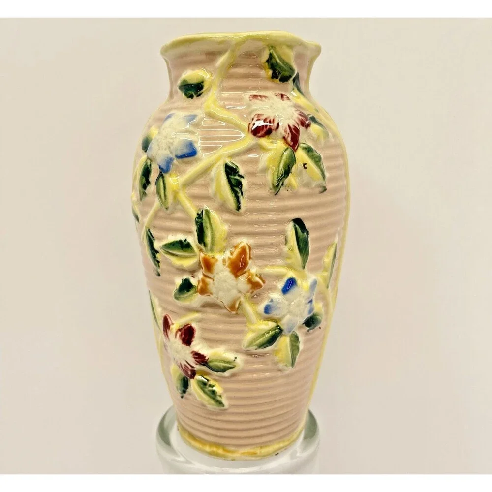 Midcentury Majolica Inspired Floral Vines 7